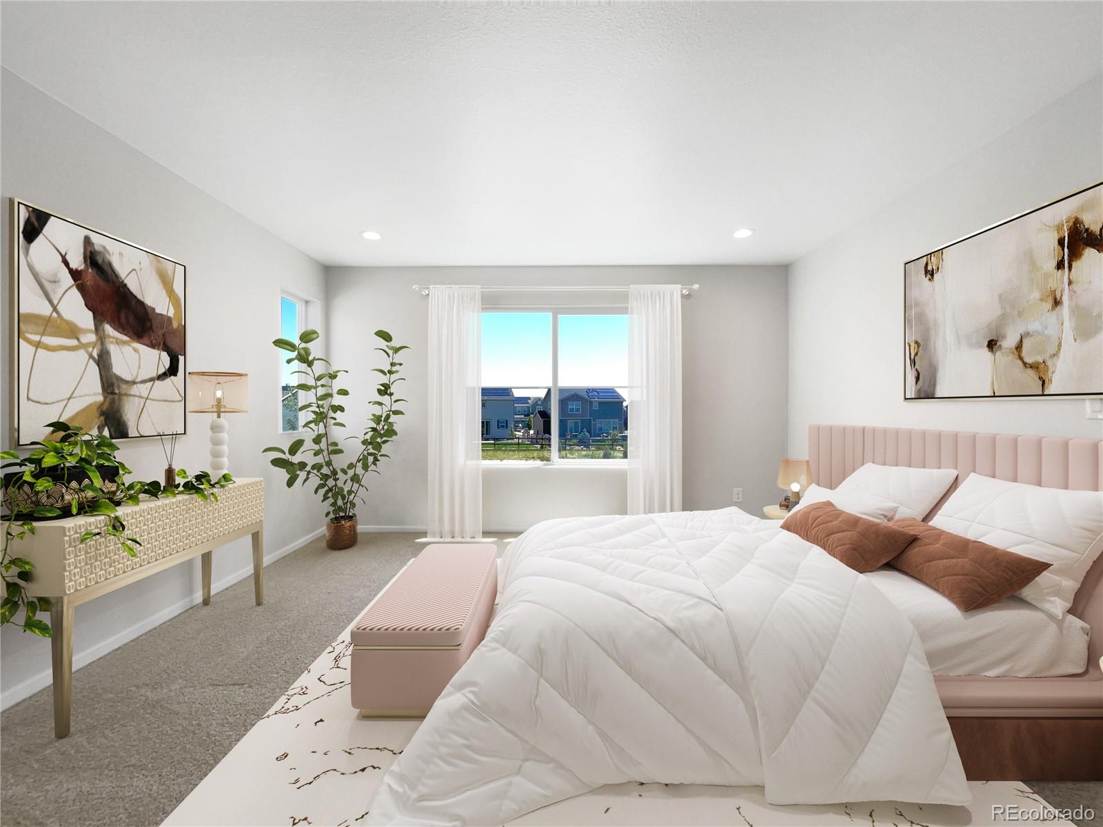12825 Eagle River Road Firestone, CO 80504 - Photo 4 of 32 a spacious bedroom with a bed and a window