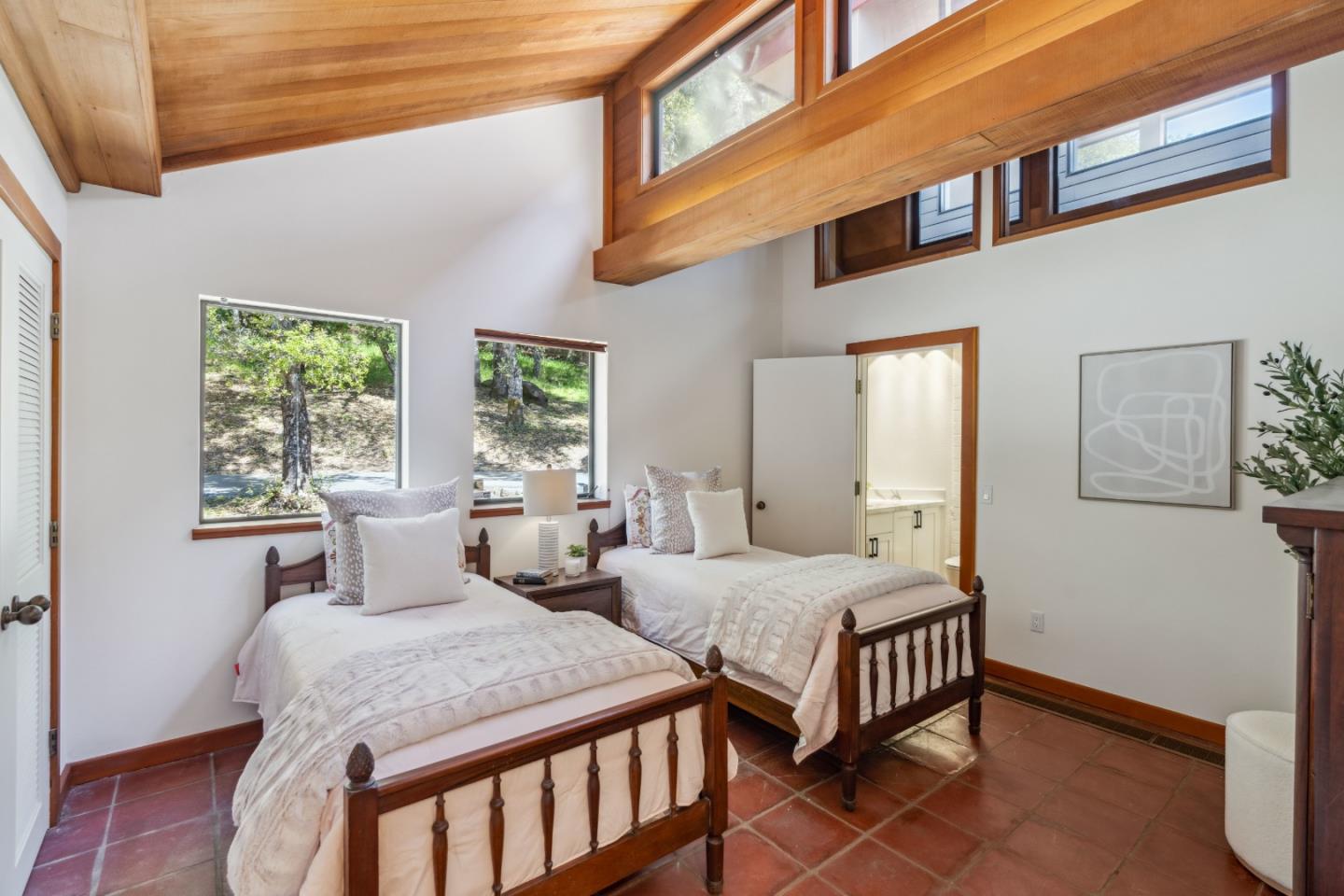 620 Twin Lane Soquel, CA 95073 - Photo 19 of 67 a bedroom with two beds and a window