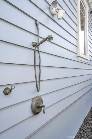 a close up of a shower