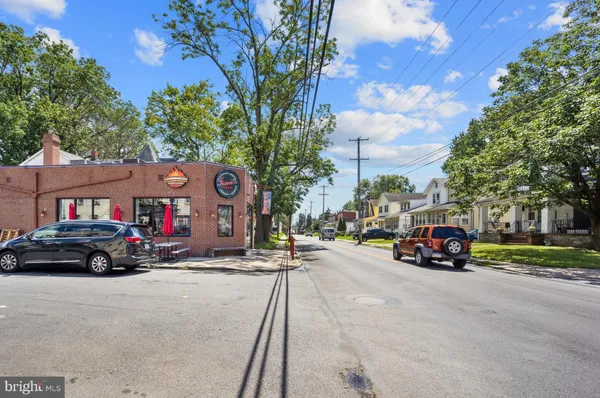 a car parked in front of a house