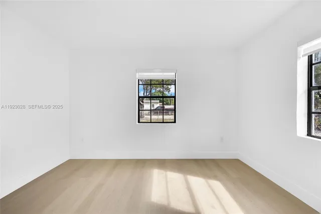 an empty room with a window