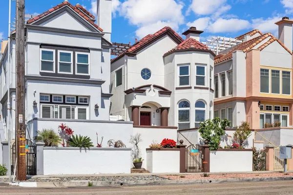 front view of building with a street