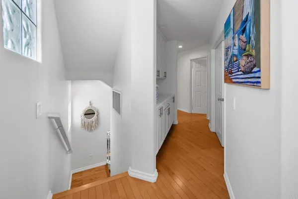 view of an entryway with wooden floor
