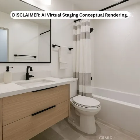 a view of bathroom with a sink and mirror