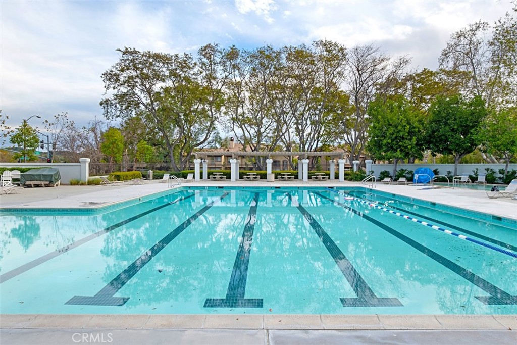 57 Rabano Rancho Santa Margarita, CA 92688 - Photo 25 of 29 a view of a swimming pool with a garden