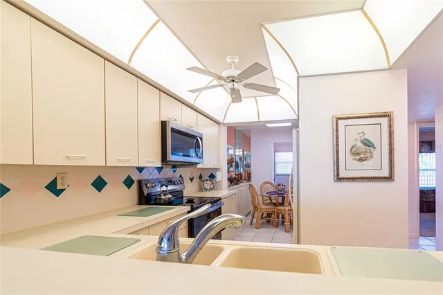 a view of a center island of the kitchen