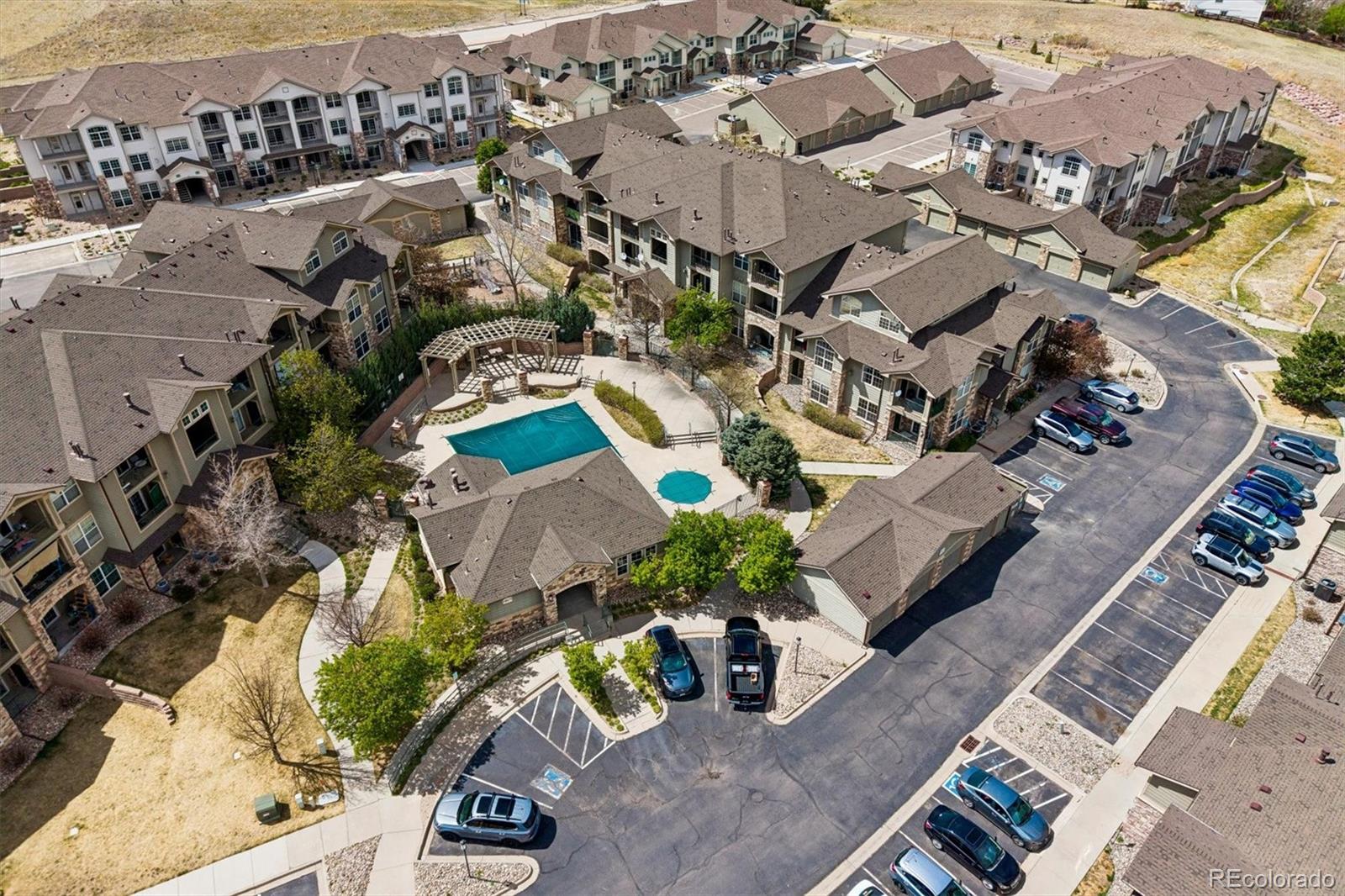 18657 Stroh Road, Unit 4207 Parker, CO 80134 - Photo 32 of 39 an aerial view of residential houses with outdoor space