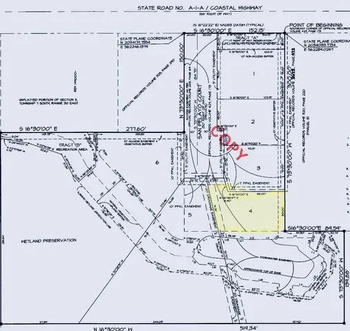 a view of a ocean with a big yard