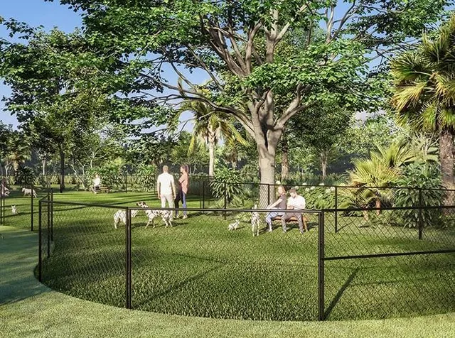 a view of a swimming pool and a yard