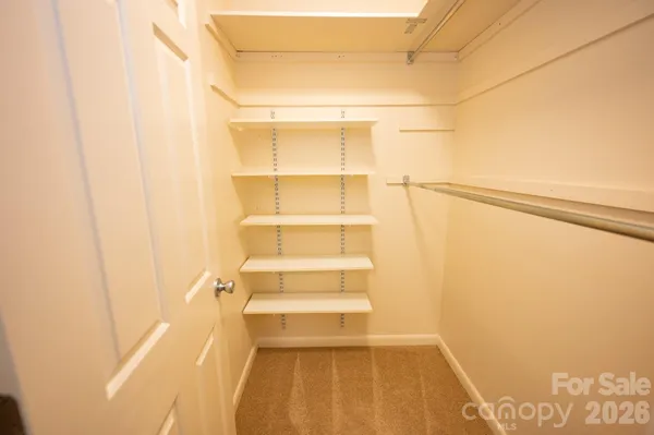 a view of a room with empty racks