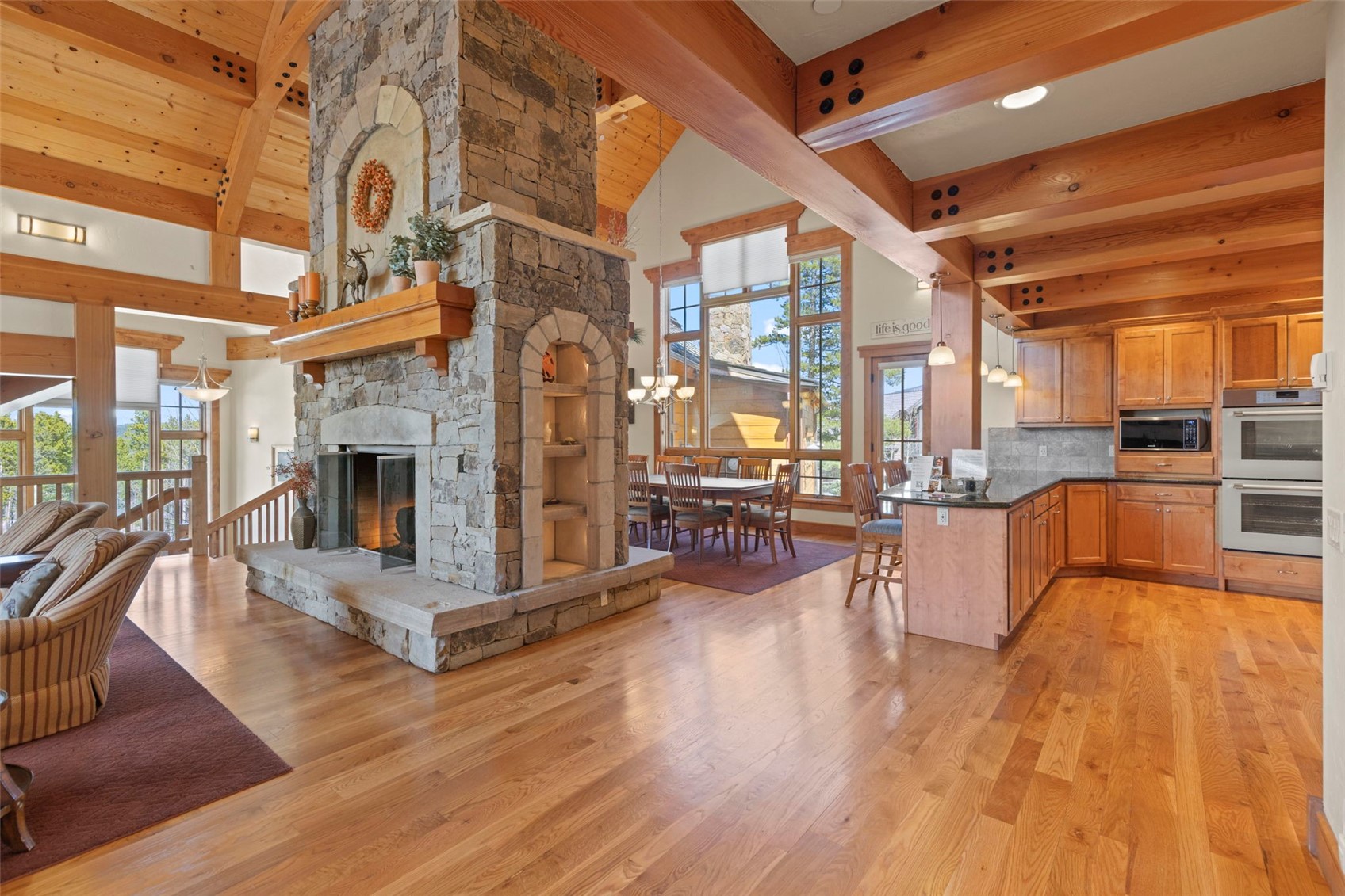 317 Timbertrail Road Breckenridge, CO 80424 - Photo 23 of 50 a lobby with furniture and a fireplace