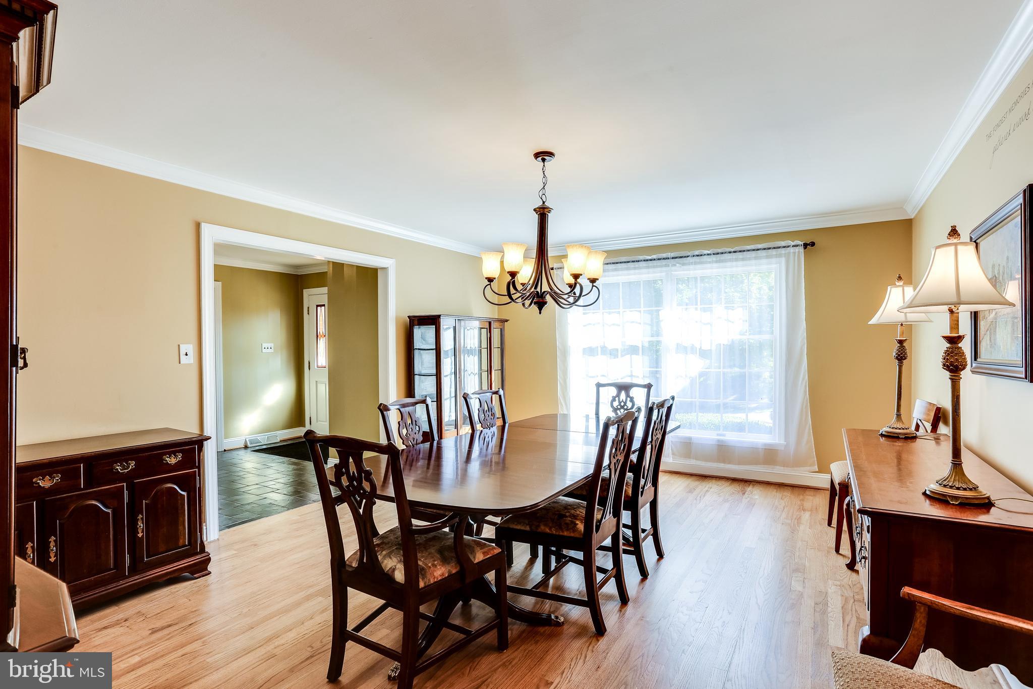 3981 High Point Road Ellicott City, MD 21042 - Photo 15 of 38 Dining Room View #2, notice the Crown Moulding.