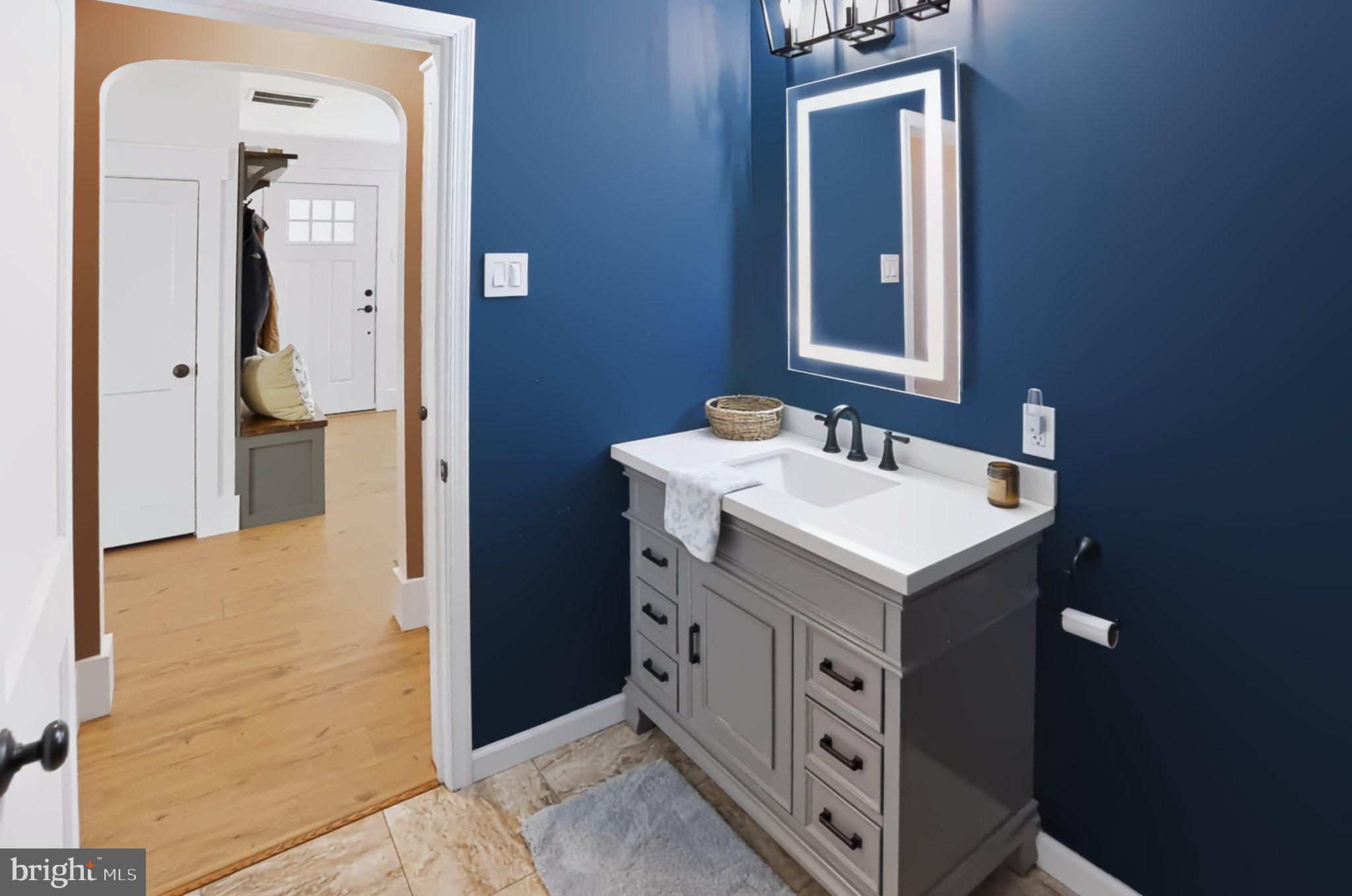 44 Worman Road Douglassville, PA 19518 - Photo 36 of 69 Chic bathroom with bold blue accents.