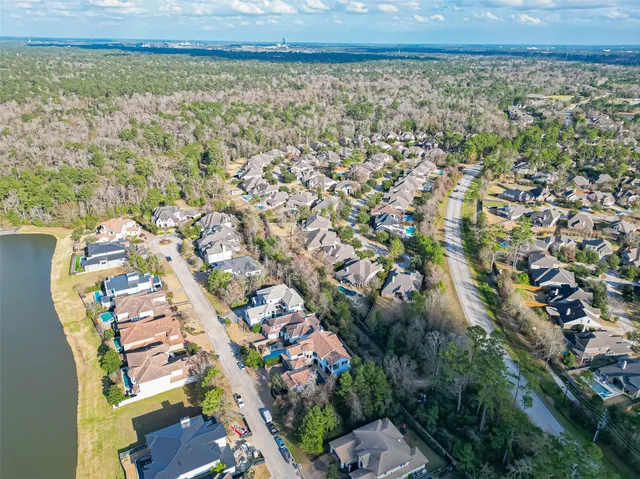 an aerial view of multiple house