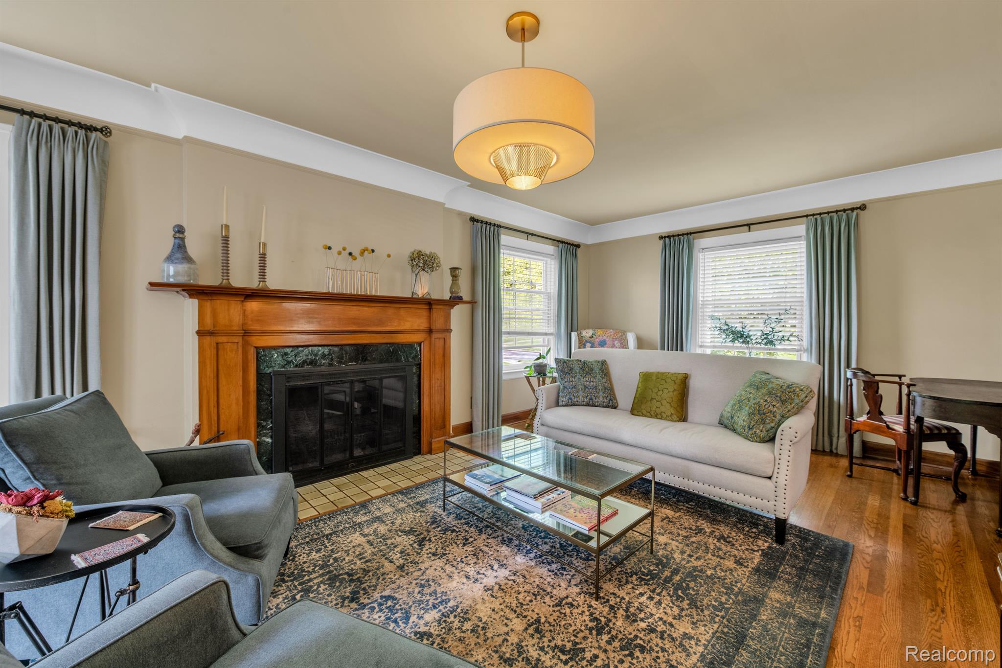 1365 Harvard Road Grosse Pointe, MI 48230 - Photo 7 of 44 Extra large living room with natural fireplace