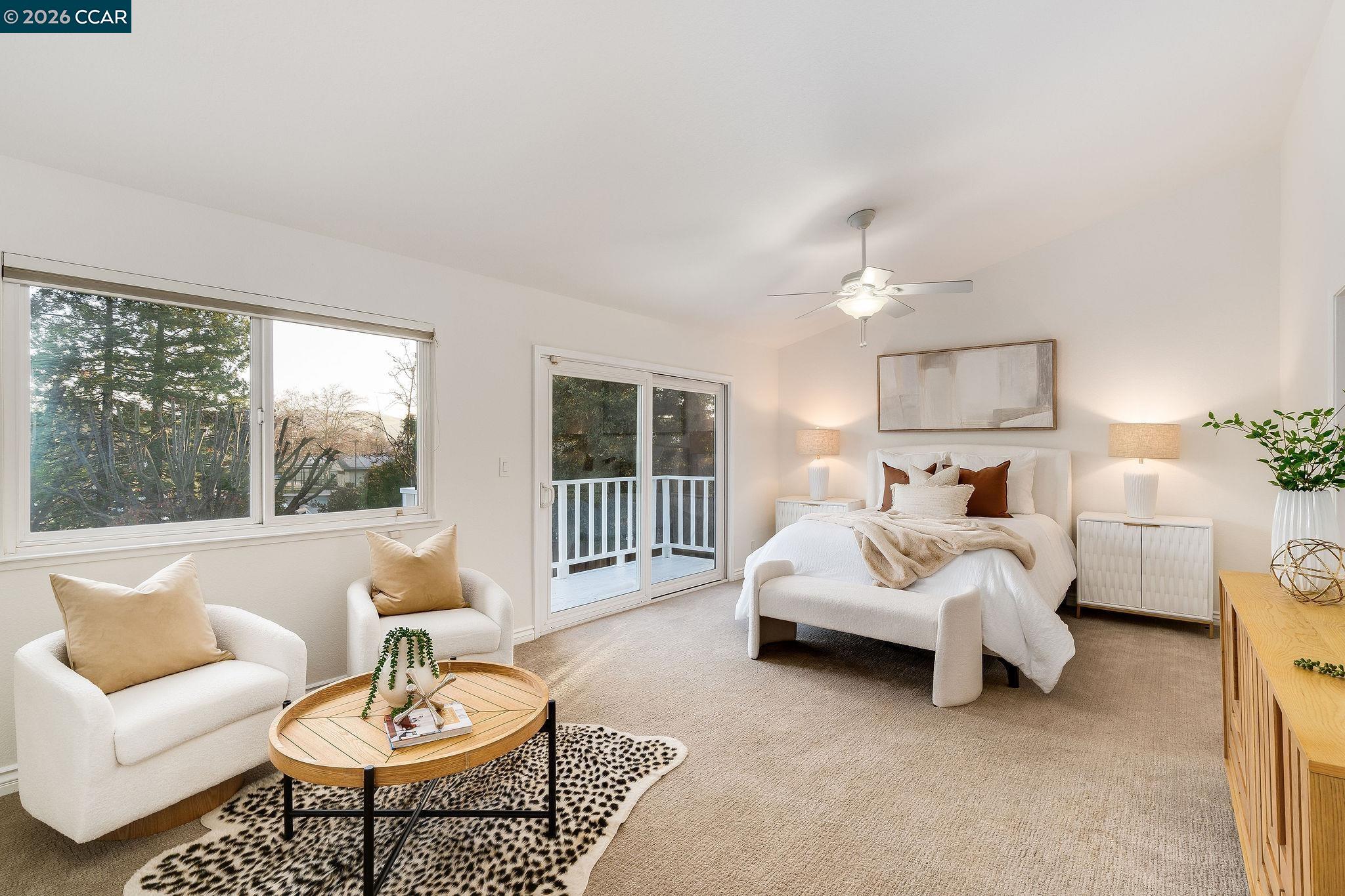 633 Lomond Circle San Ramon, CA 94583 - Photo 20 of 39 a spacious bedroom with a bed and a couch