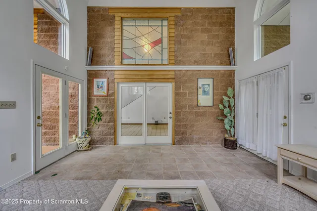 front view of a brick house