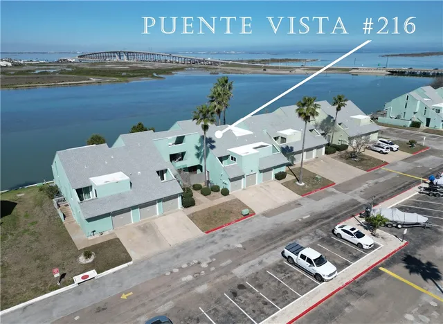 an aerial view of a building with outdoor space
