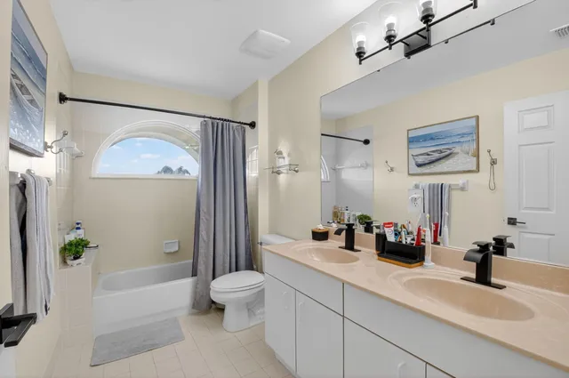 a view of outdoor space with garden and trees