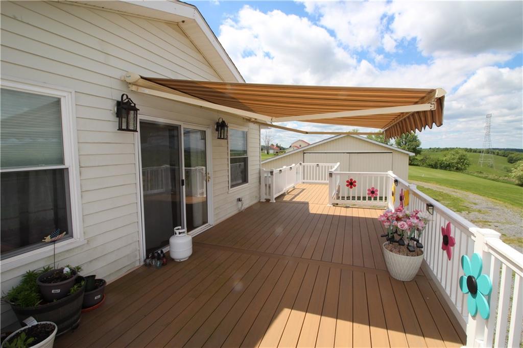 174 Reddog Road Georgetown, PA 15043 - Photo 44 of 50 Back Deck with Awning