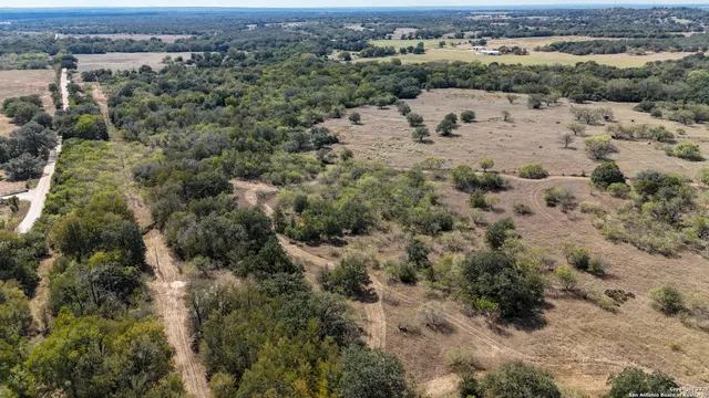 an aerial view of mountain with trees