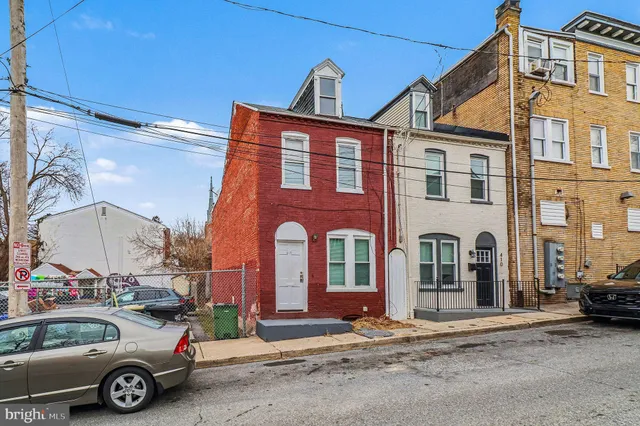 a front view of a building