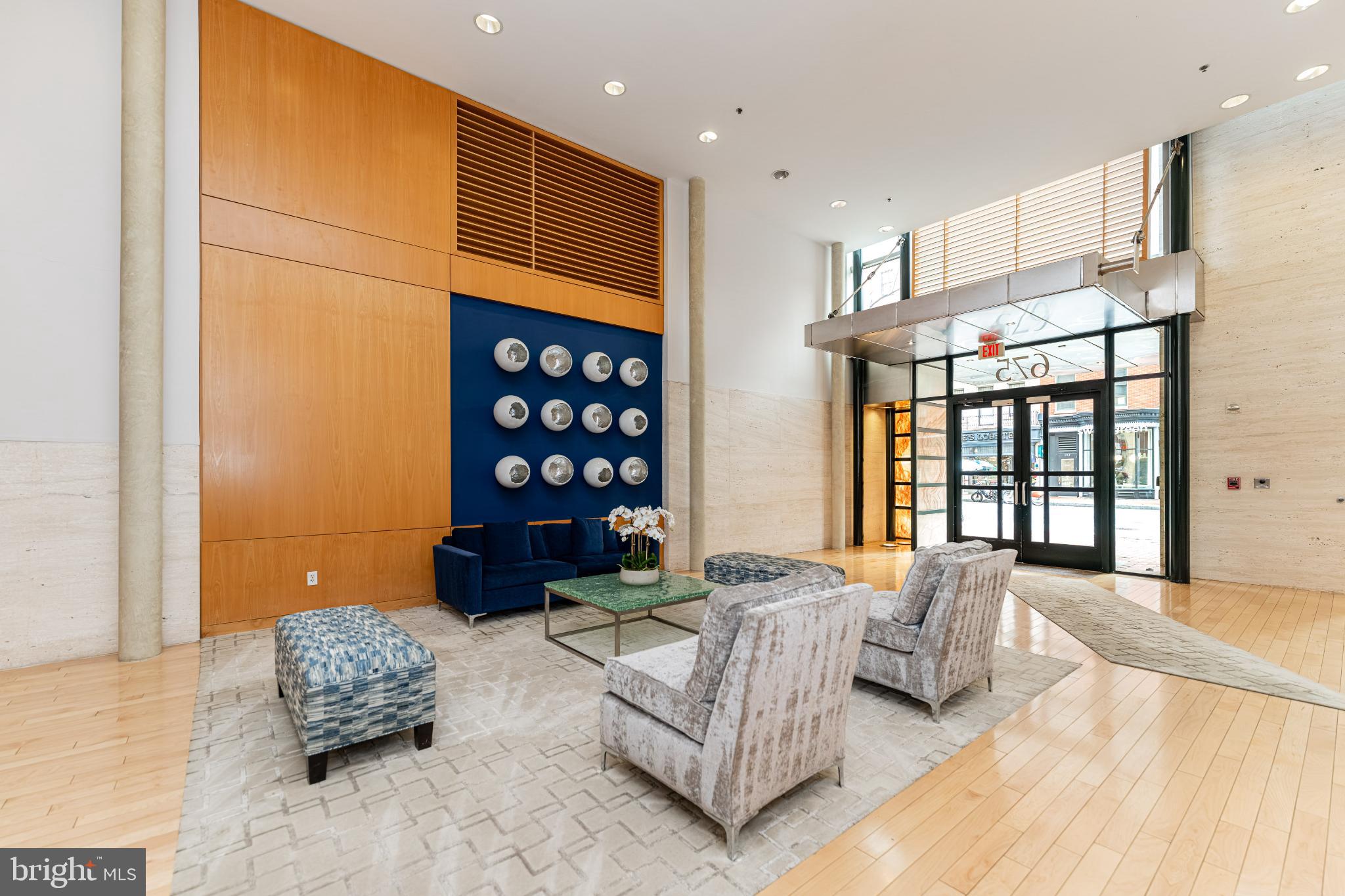 675 E Street Northwest, Unit 350 Washington, DC 20004 - Photo 14 of 20 Modern lobby with stylish design elements.