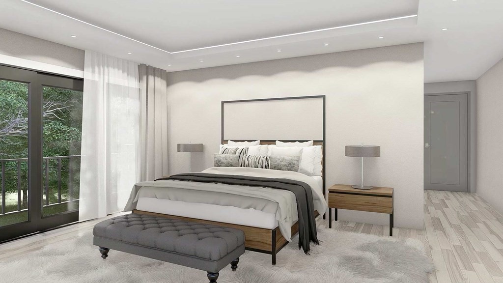 240 Old Farm Road Newton, MA 02459 - Photo 19 of 24 a bedroom with a bed and a mirror