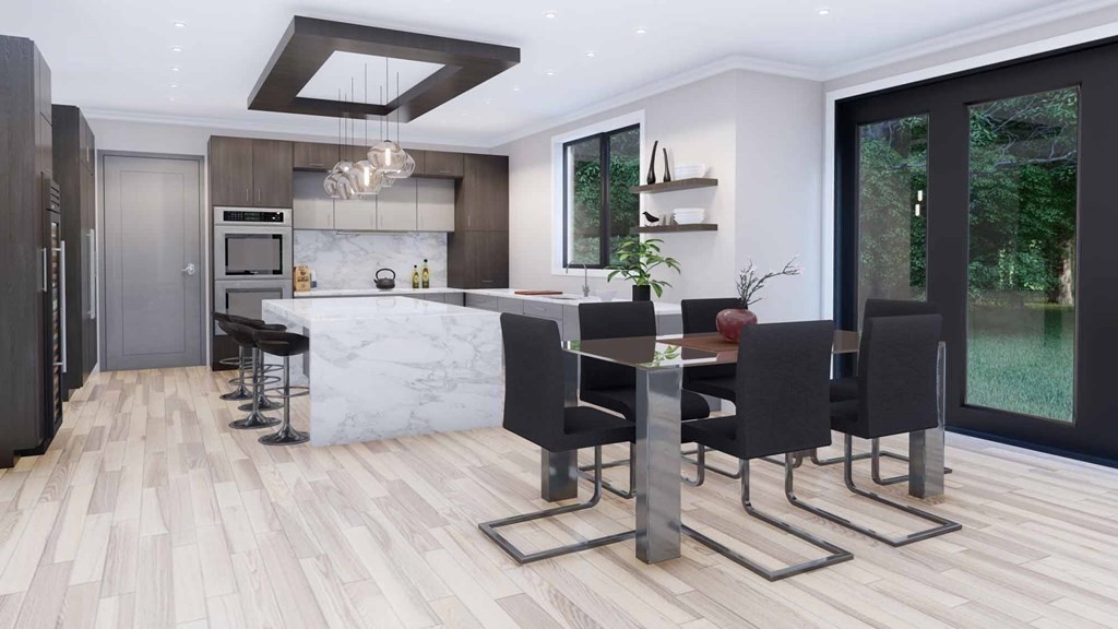 240 Old Farm Road Newton, MA 02459 - Photo 10 of 24 a dining room with wooden floor and large window