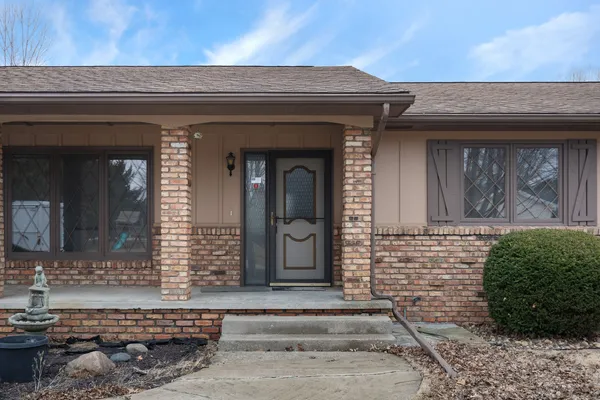 a front view of a house