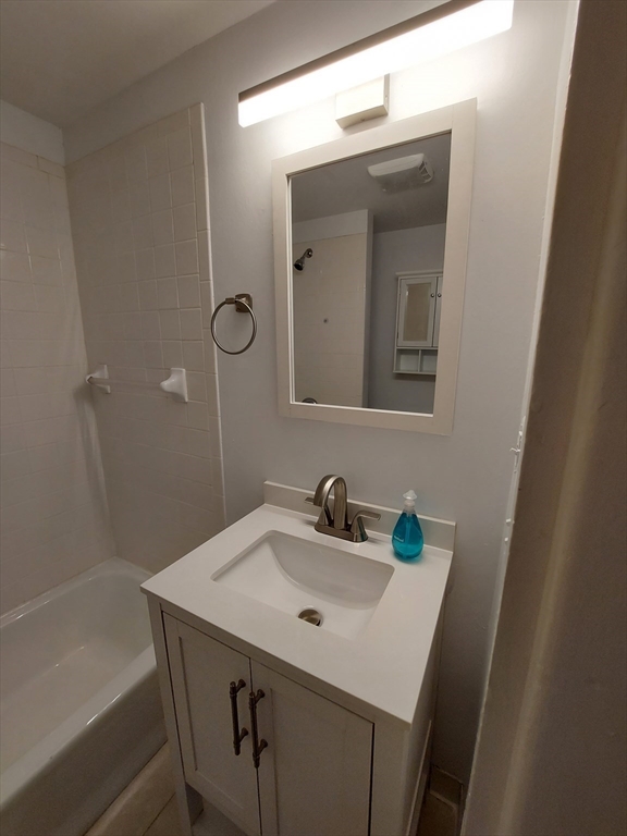 26 Eden Street, Unit 1 Boston, MA 02129 - Photo 18 of 23 a bathroom with a sink a mirror and a bathtub