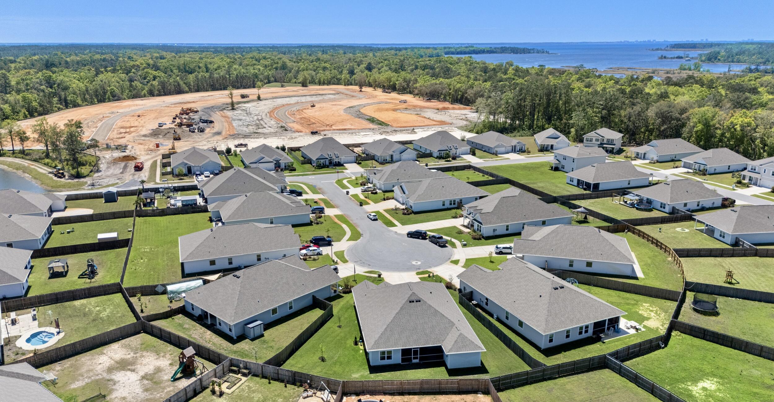 58 Siesta Circle Freeport, FL 32439 - Photo 44 of 45 an aerial view of a house with garden space and street view