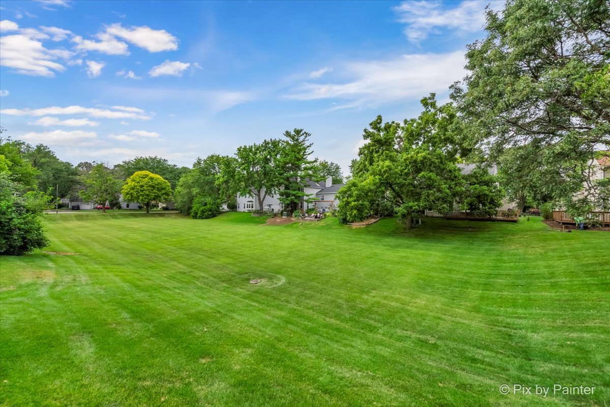 1025 Oswego Road Naperville, IL 60540 - Photo 30 of 42 a view of a garden with a building in the background