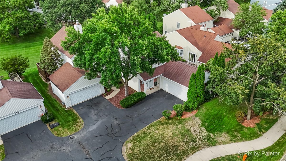 1025 Oswego Road Naperville, IL 60540 - Photo 31 of 42 an aerial view of a house with garden space and street view