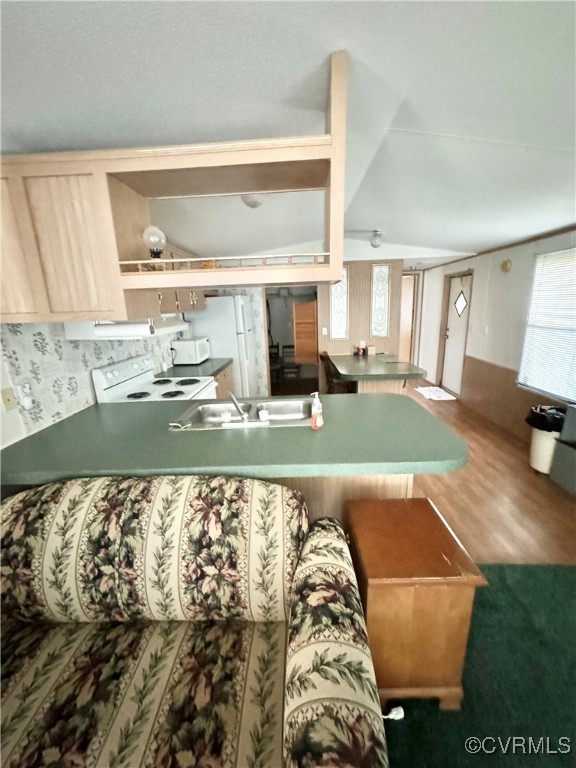 2941 Coleman Mountain Road Java, VA 24565 - Photo 20 of 26 Kitchen featuring wood-type flooring, white applia