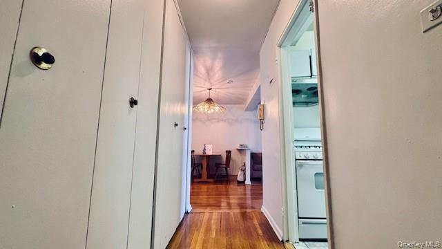 142-05 Roosevelt Avenue, Unit 521 Queens, NY 11354 - Photo 2 of 12 a view of a bathroom from a hallway
