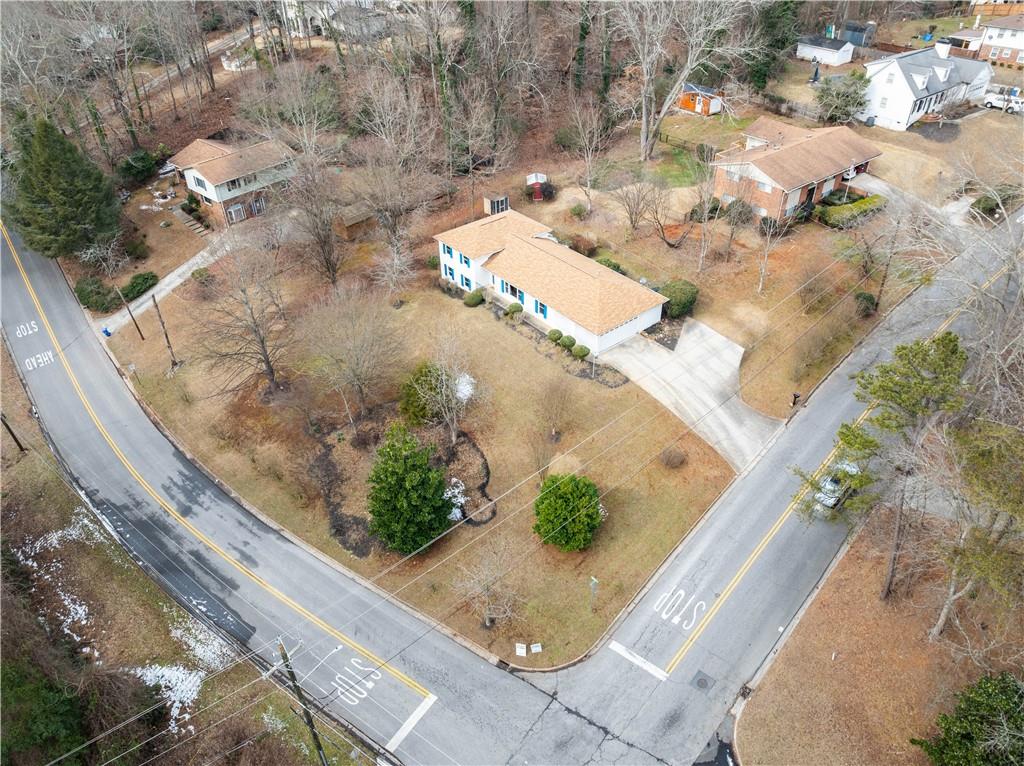 1002 Dixon Drive Gainesville, GA 30501 - Photo 30 of 37 an aerial view of house with a yard