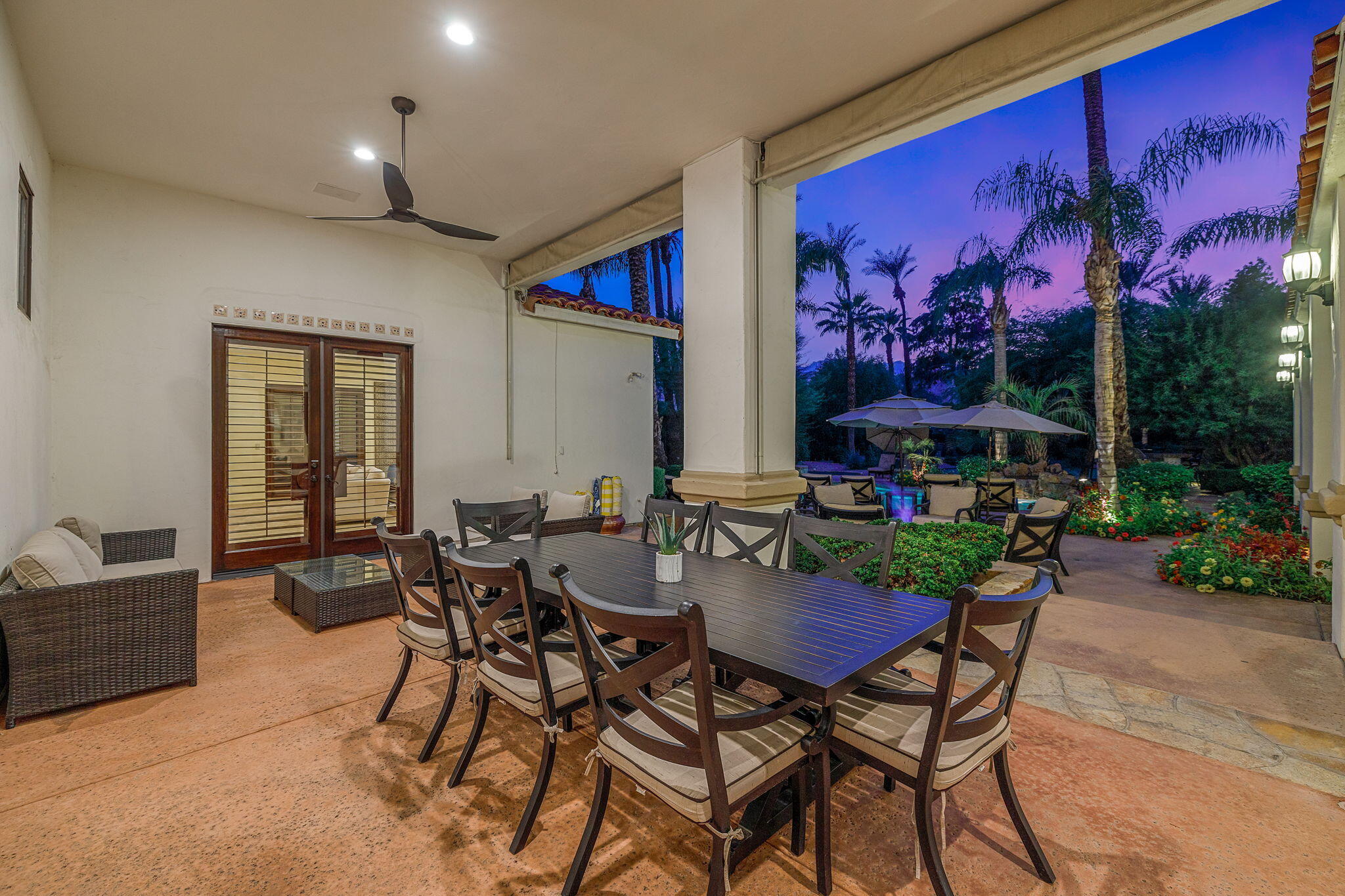 72033 Clancy Lane Rancho Mirage, CA 92270 - Photo 13 of 83 a view of a tables and chairs in a patio
