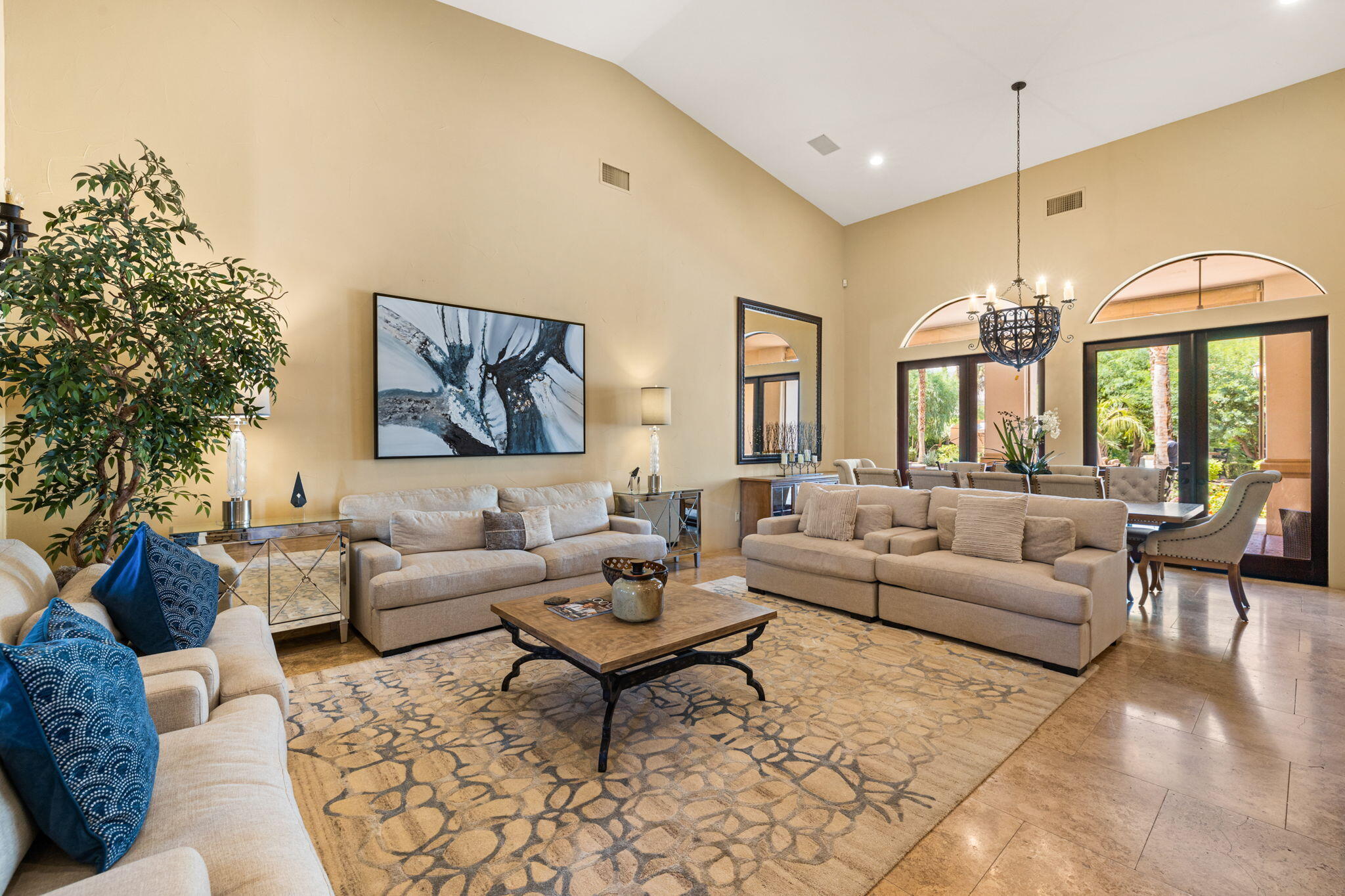 72033 Clancy Lane Rancho Mirage, CA 92270 - Photo 27 of 83 a living room with furniture and a large window