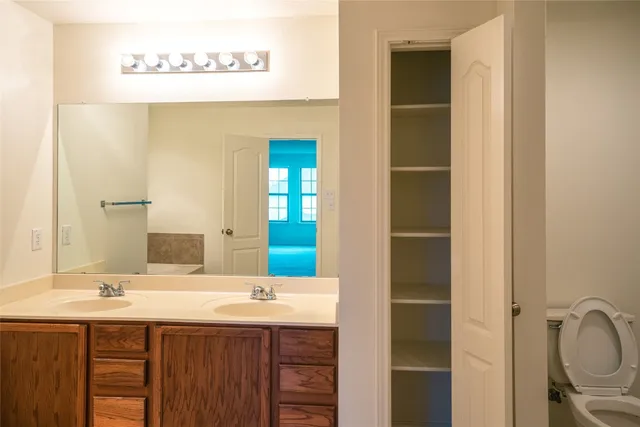 a view of small space with racks on the wall