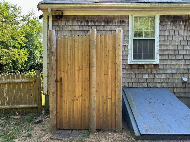 a view of front door of house