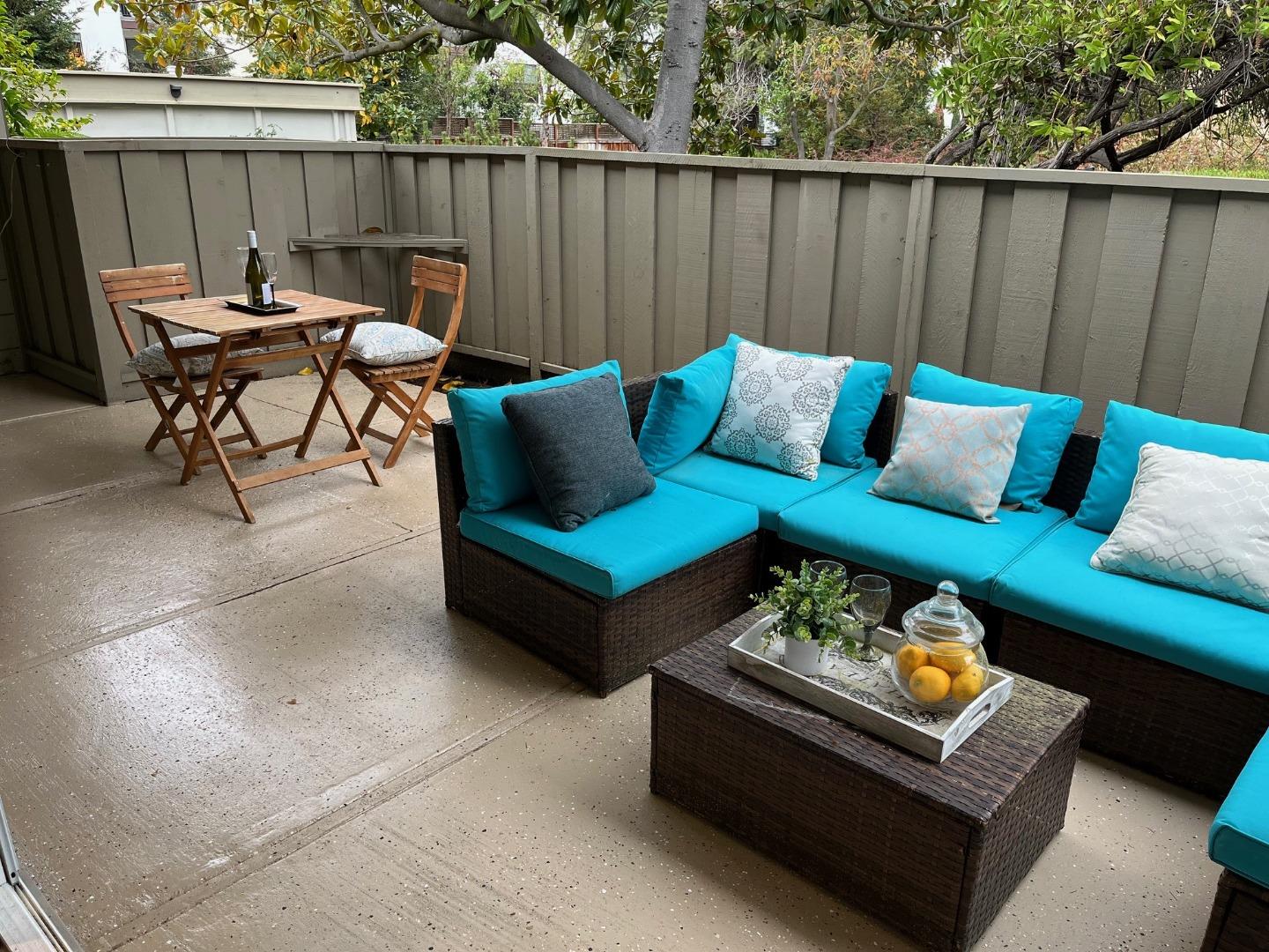 8 Los Altos Square Los Altos, CA 94022 - Photo 13 of 53 a backyard of a house with table and chairs