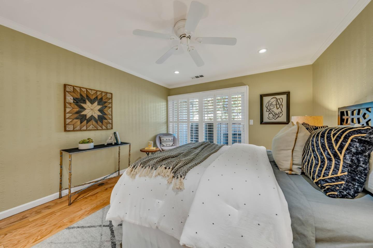 8 Los Altos Square Los Altos, CA 94022 - Photo 28 of 53 a spacious bedroom with a bed a dresser and large window