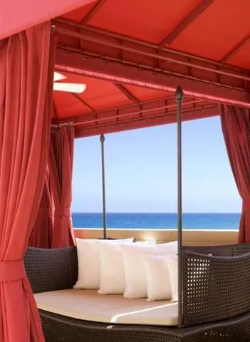 a view of city from balcony