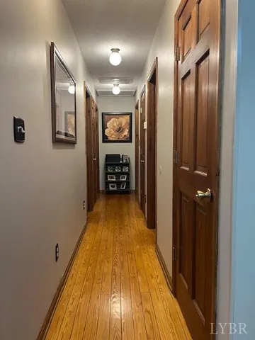 a view of gallery with stairs