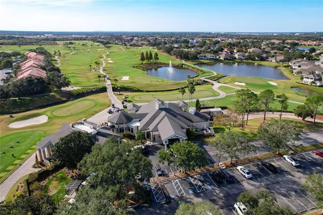 an aerial view of swimming pool