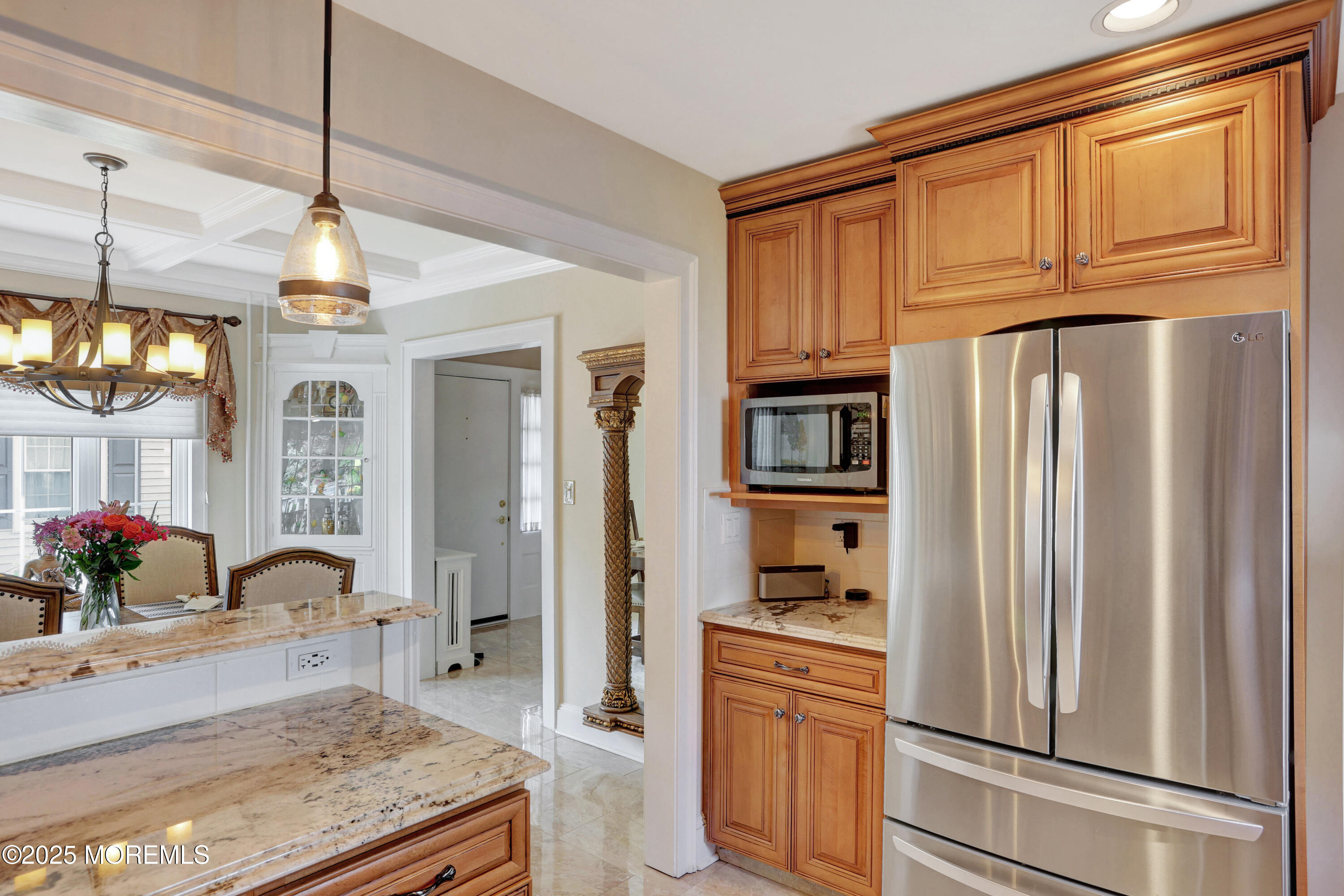 166 Grayson Avenue Hamilton, NJ 08619 - Photo 13 of 31 a kitchen with stainless steel appliances granite countertop a refrigerator and microwave
