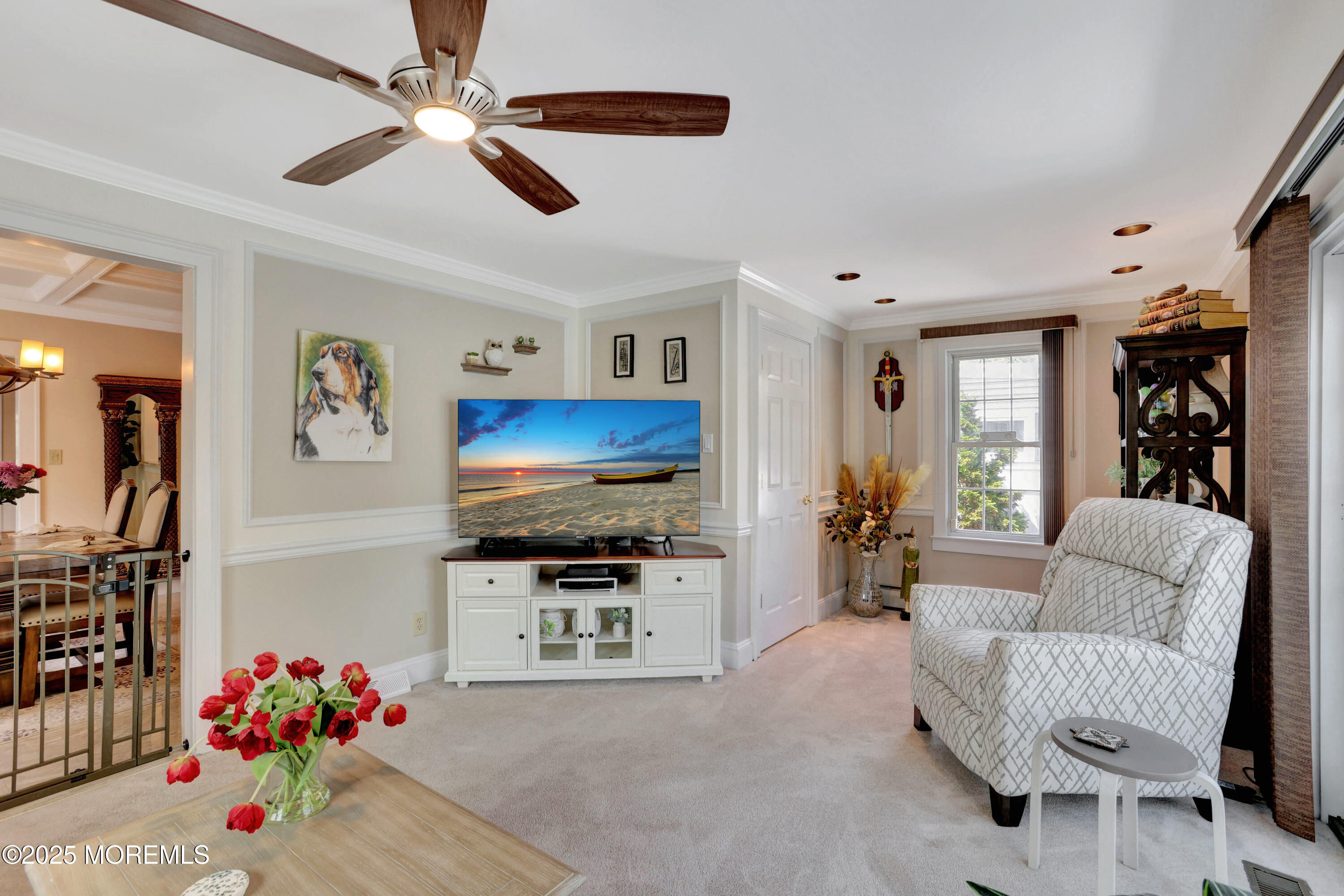 166 Grayson Avenue Hamilton, NJ 08619 - Photo 14 of 31 a living room with furniture and a flat screen tv