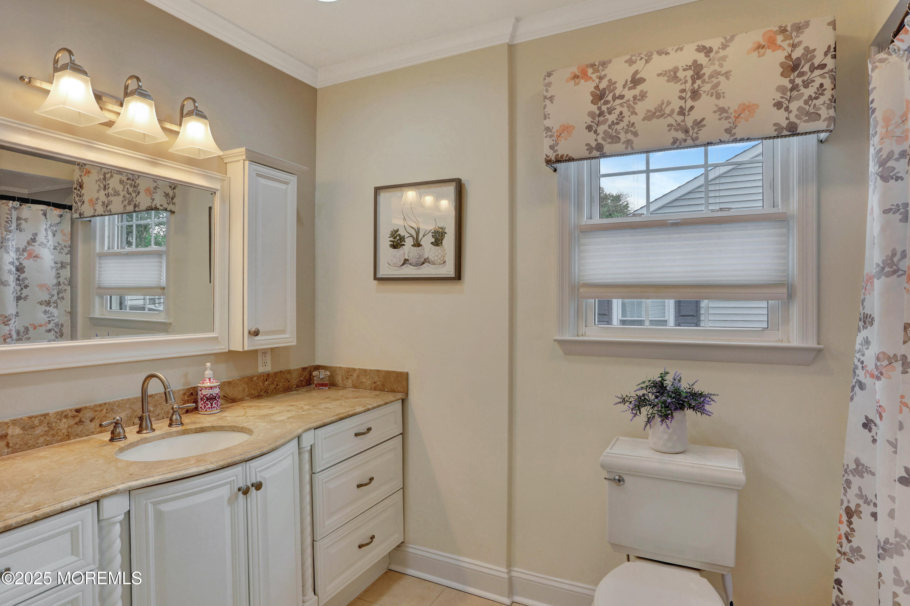 166 Grayson Avenue Hamilton, NJ 08619 - Photo 19 of 31 a bathroom with a granite countertop sink toilet and a mirror
