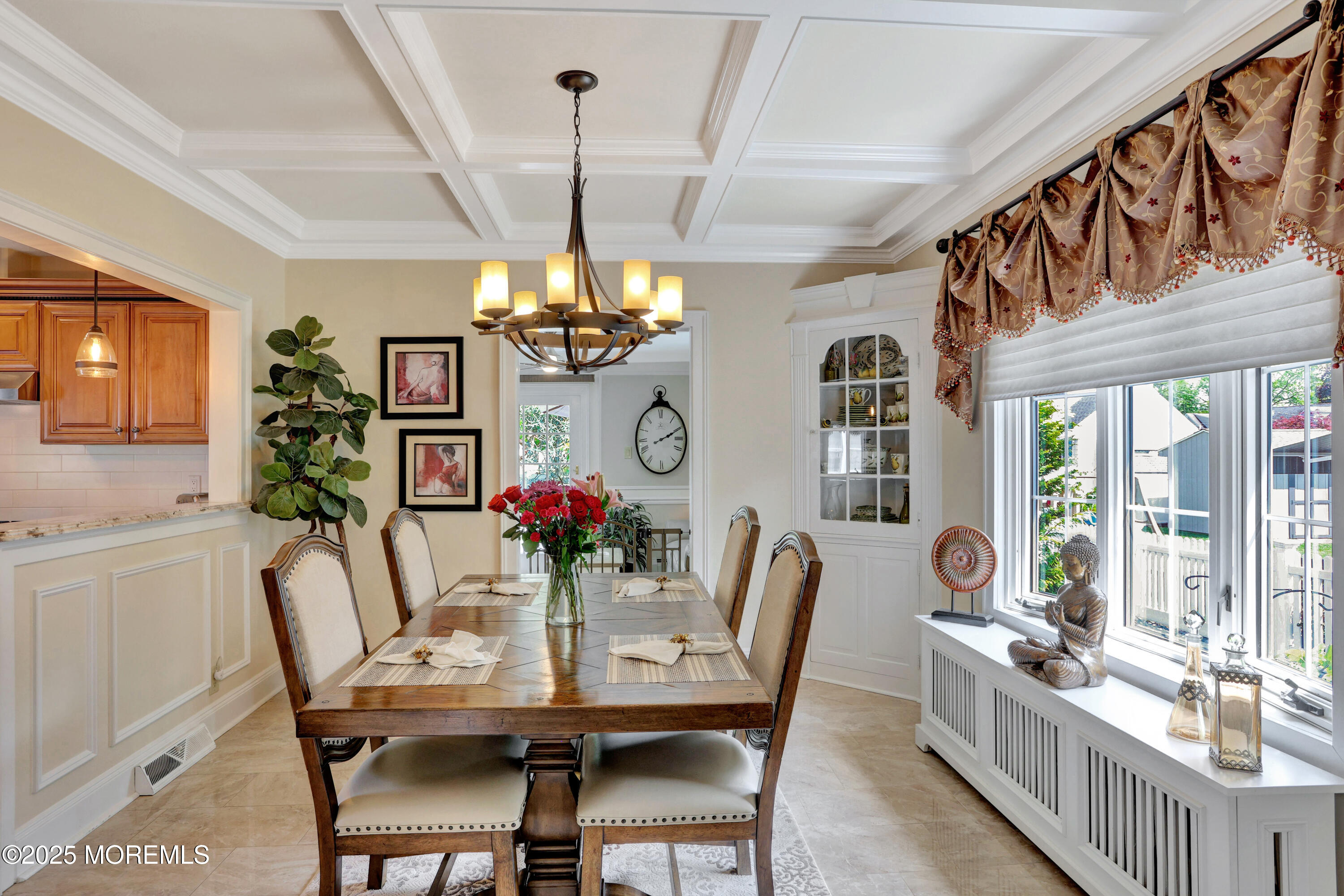 166 Grayson Avenue Hamilton, NJ 08619 - Photo 10 of 31 a view of a dining room with furniture a chandelier and large windows